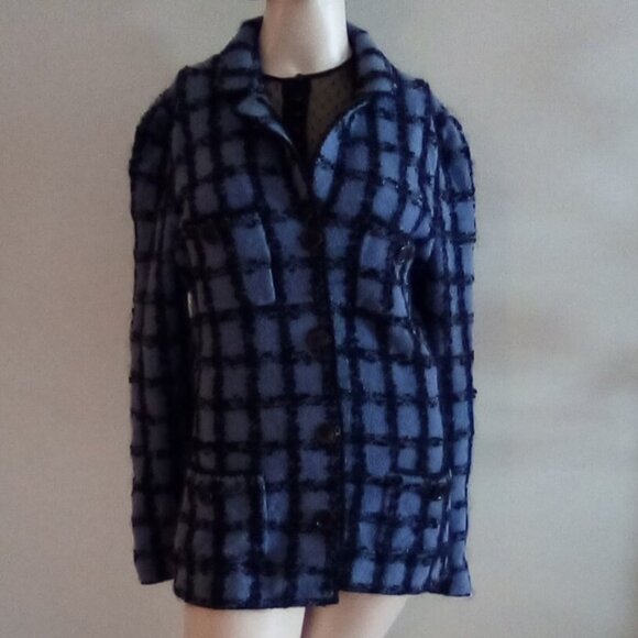 The Knit Couture New York Thick Knit Boucle Jacket  Blazer M - Picture 3 of 13
